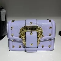 [S] VERSACE COUTURE 74VA4BFC ZS643 302 COUTURE 01 STUDS GRAINY PU BAG,PURPLE, 8052019332810 [FINAL SALE] (SVC15)
