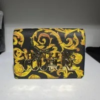 [S] VERSACE COUTURE 74VA4BL3 ZS581 G89 LOGO LOCK SKETCH COUTURE SAFFIANO BAG,BLACK, 8052019146660 (SVC20)