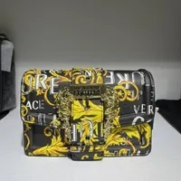 [S] VERSACE COUTURE 74VA4BFC ZS597 G89 COUTURE 01 LOGO COUTURE SAFFIANO BAG,BLACK, 8052019145632 (SVC21)
