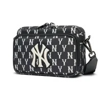 [S] MLB MONOGRAM CROSSBODY BAG NY YANKEES,BLACK, 3ACRS012NK0008-50BKS (SMLB213)