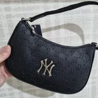 [S] MLB MONOGRAM EMBO HOBO BAG,BLACK , 3ABQS022KN0005-50BKS (SMLB214)