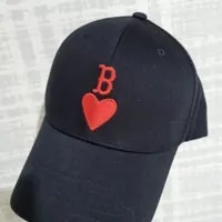[S] MLB HEARTS STRUCTURE BALL CAP BOSTON RED SOX,BLACK , 3ACPH013NGP002-43BKS (SMLB225)