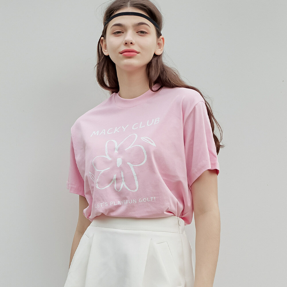 女款 M301 韓國正品 MACKY同步/韓風休閒小雛菊短袖T恤/韓國高爾夫球衣