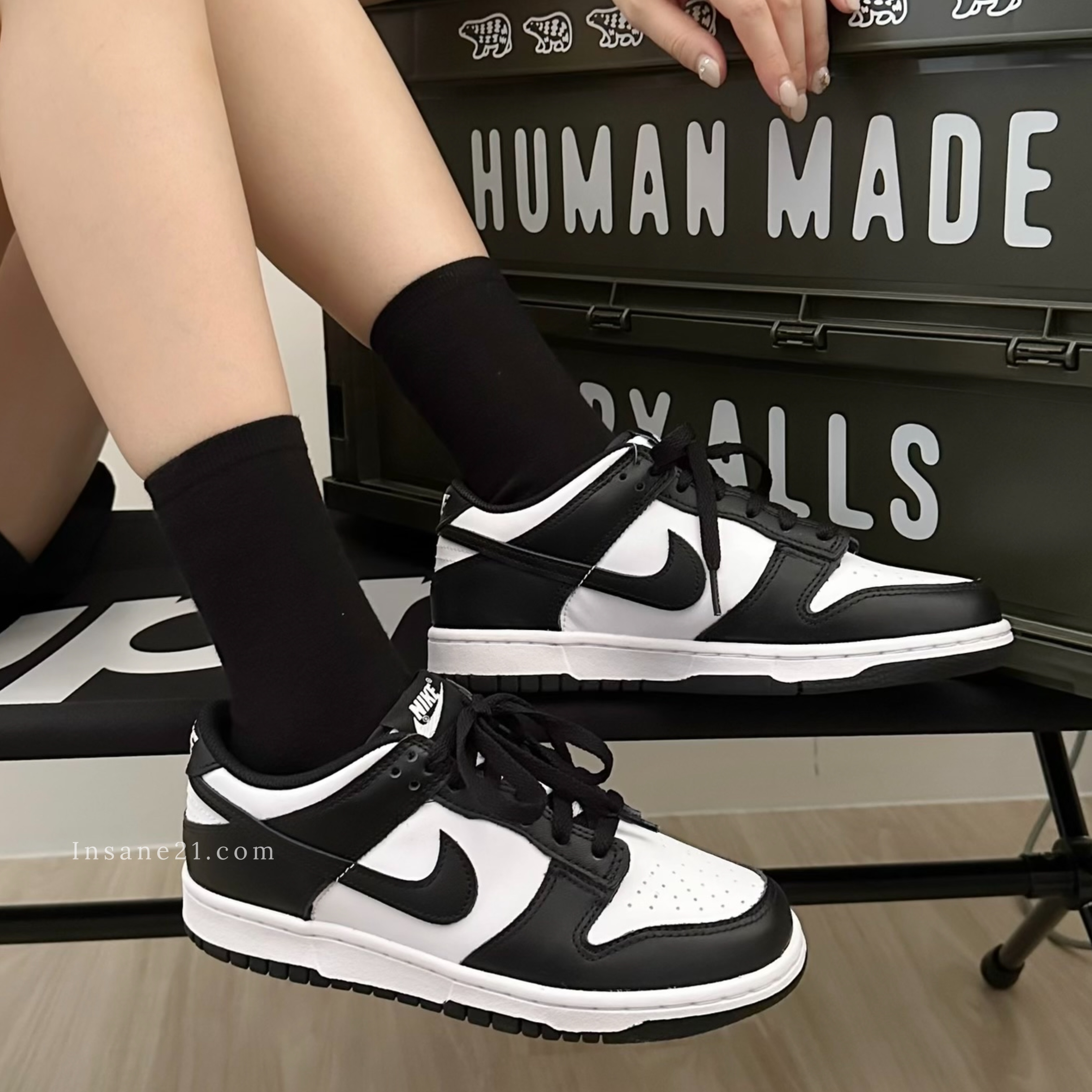 NIKE DUNK LOW 大童鞋 熊貓. 黑白 全新正品 CW1590-100