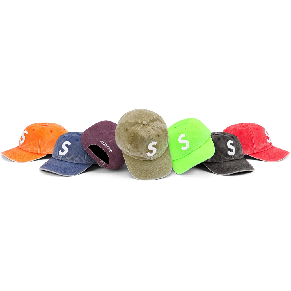 SUPREME PIGMENT CANVAS S LOGO 6-PANEL 六分帽水洗老帽