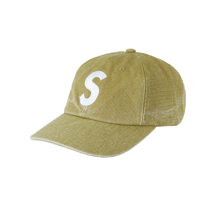 SUPREME PIGMENT CANVAS S LOGO 6-PANEL 六分帽水洗老帽