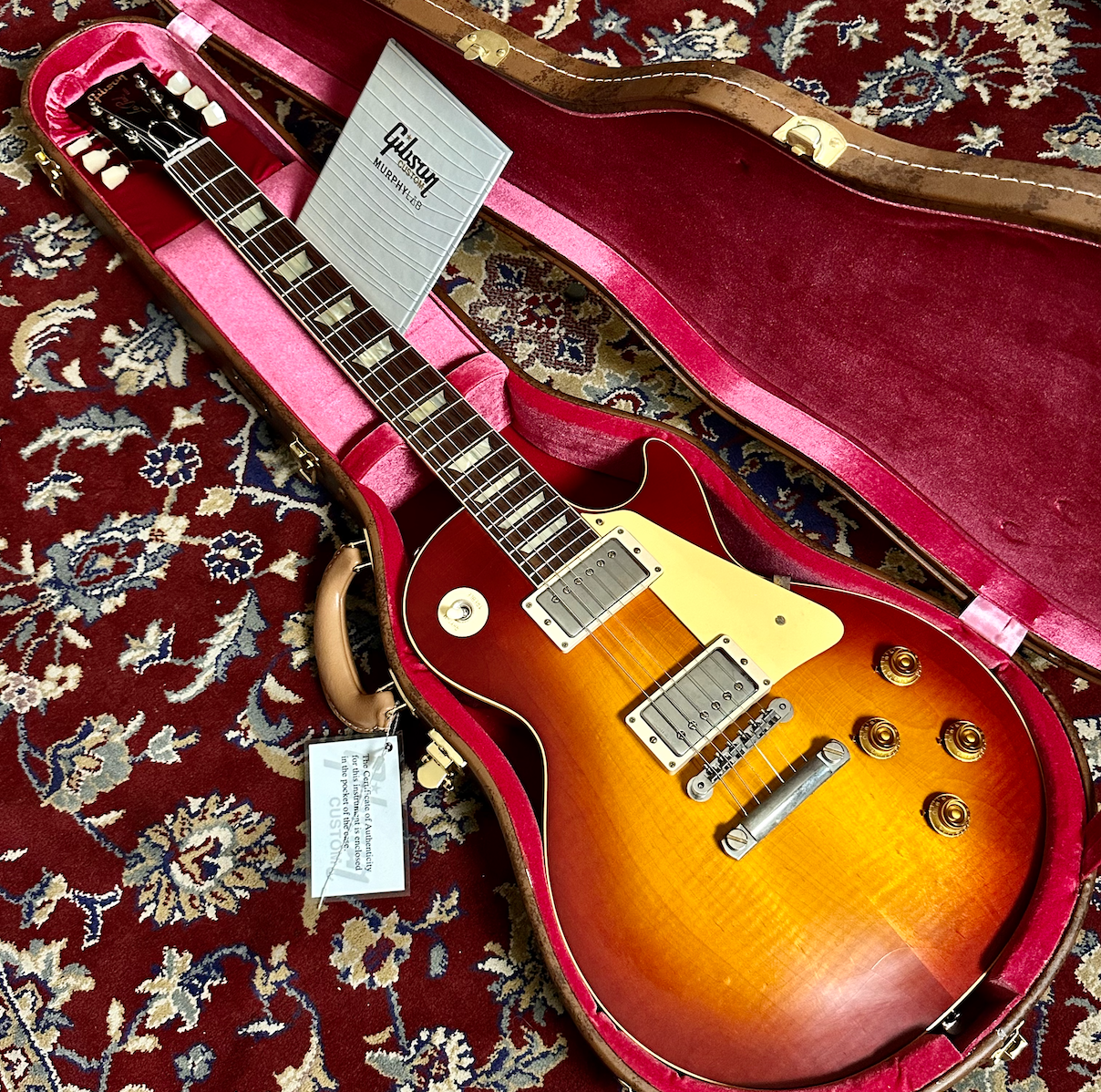 Gibson GIBSON Custom Shop MURPHY LAB 1958 Les Paul Standard Ultra Light Aged Washed Cherry Sunburst — 三峽吉他 / Bass
