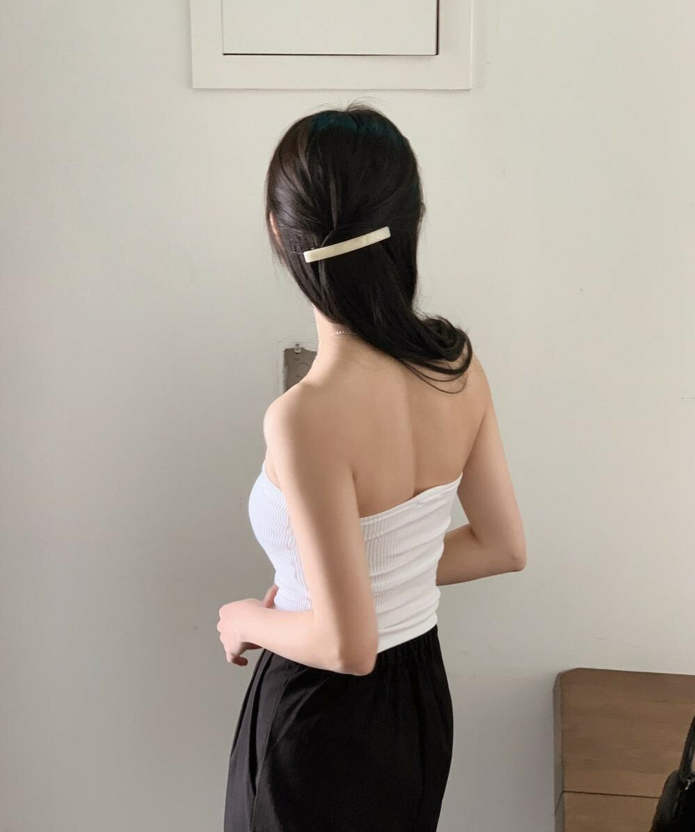 韓國98°C代購 柔軟直波紋平口帶胸墊抹胸背心