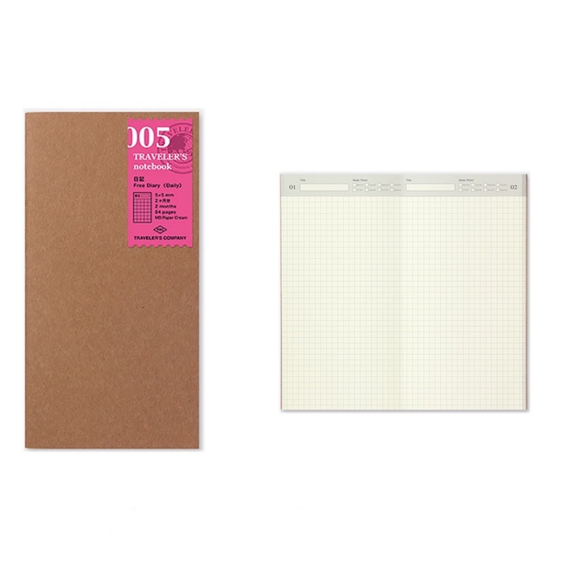 TRC Traveler’s notebook TN 標準 補充系列 005 日記本