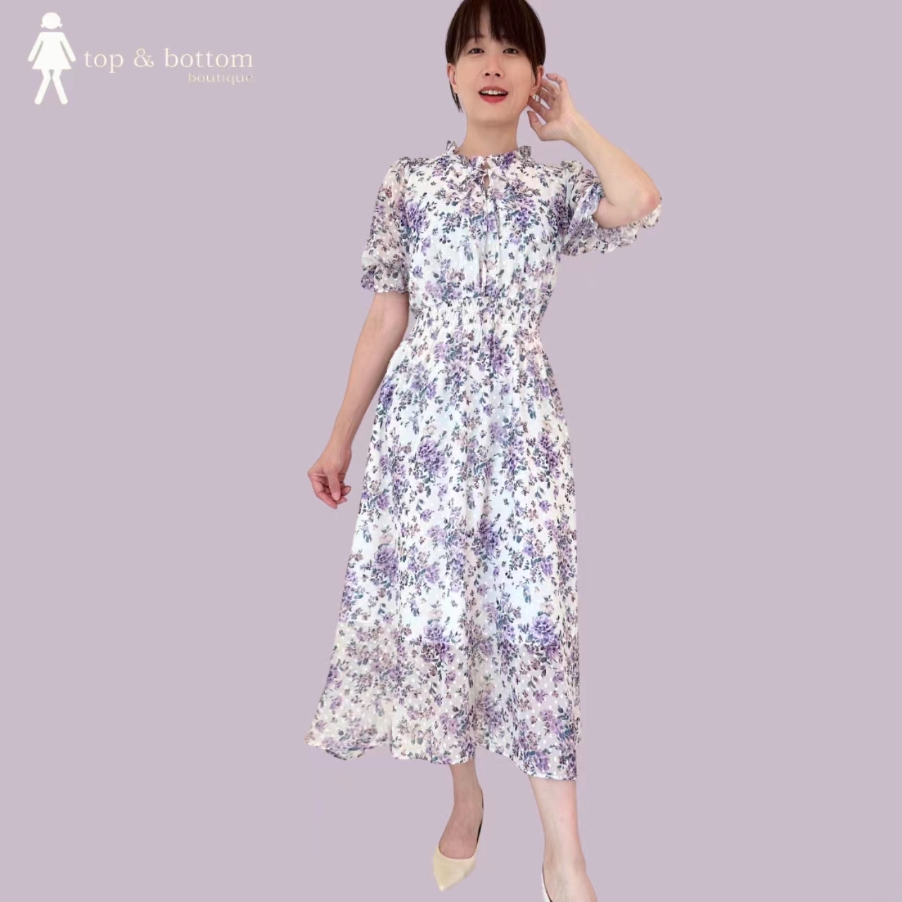 CHIFFON FLORAL LONG DRESS