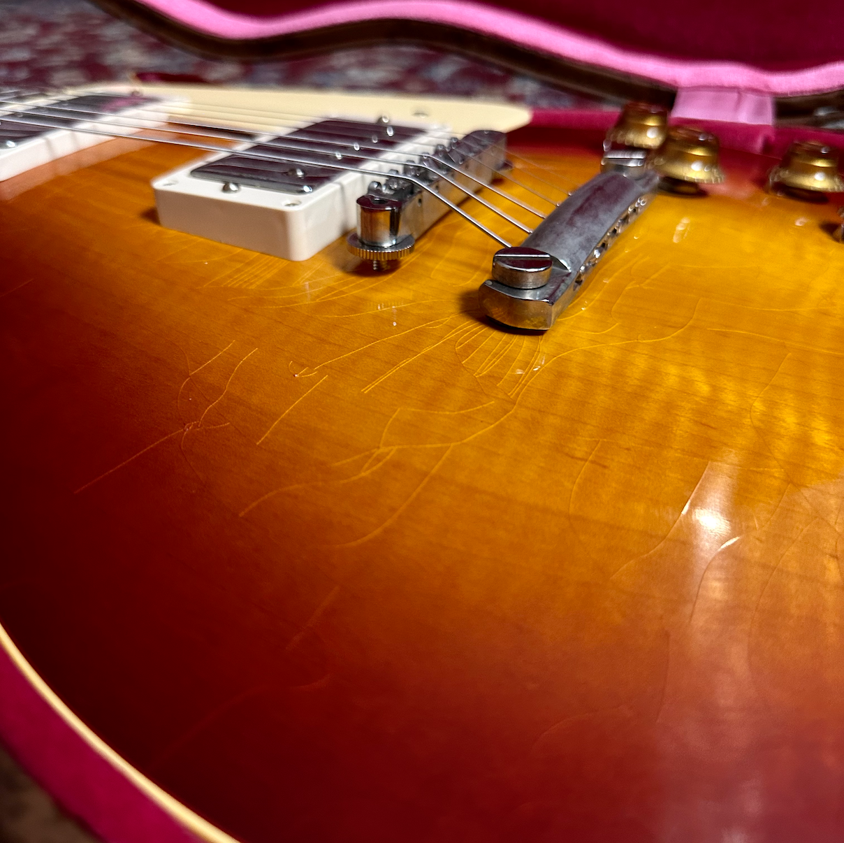 Gibson GIBSON Custom Shop MURPHY LAB 1958 Les Paul Standard Ultra Light Aged Washed Cherry Sunburst 第 4 張圖片｜三峽吉他 / Bass
