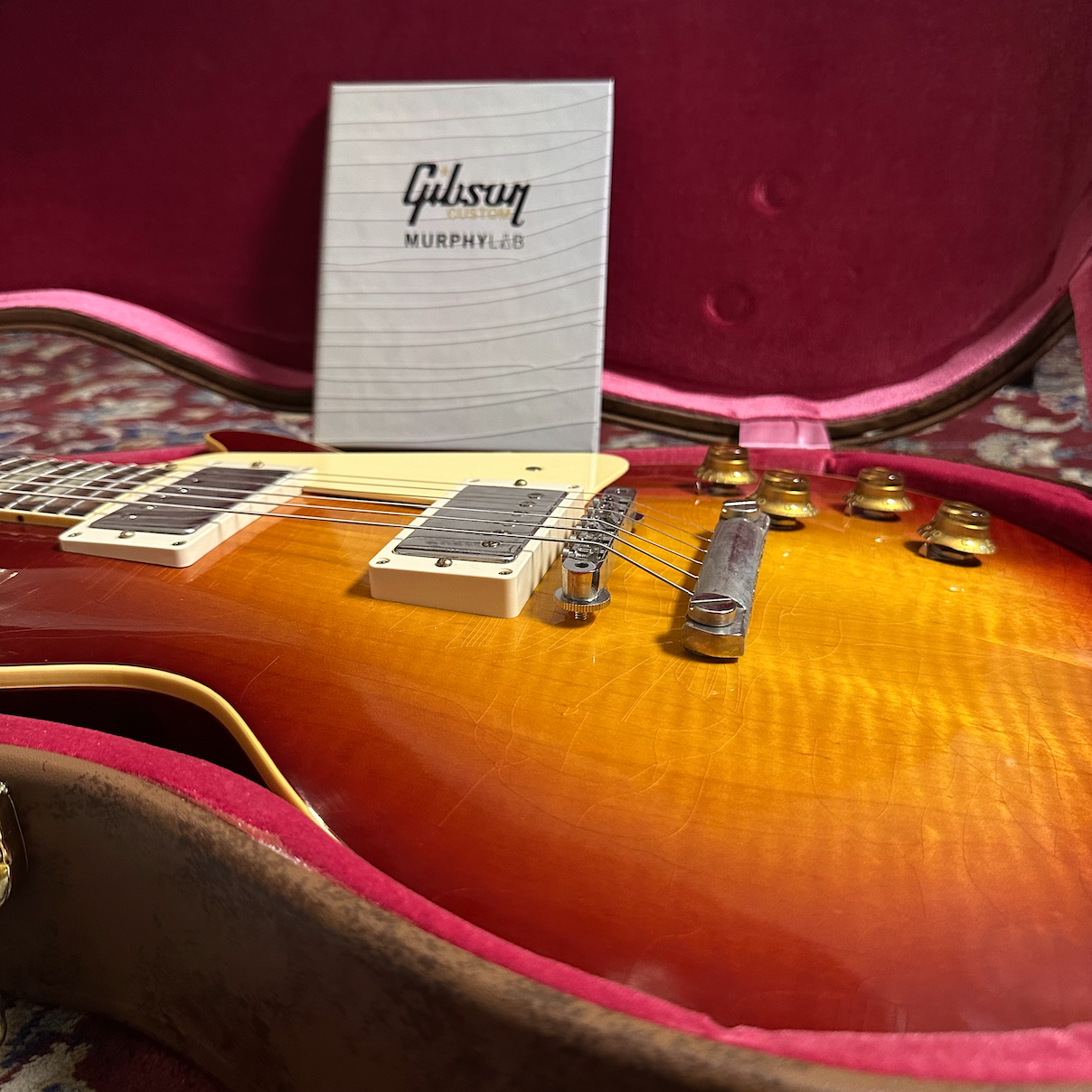 Gibson GIBSON Custom Shop MURPHY LAB 1958 Les Paul Standard Ultra Light Aged Washed Cherry Sunburst 第 3 張圖片｜三峽吉他 / Bass