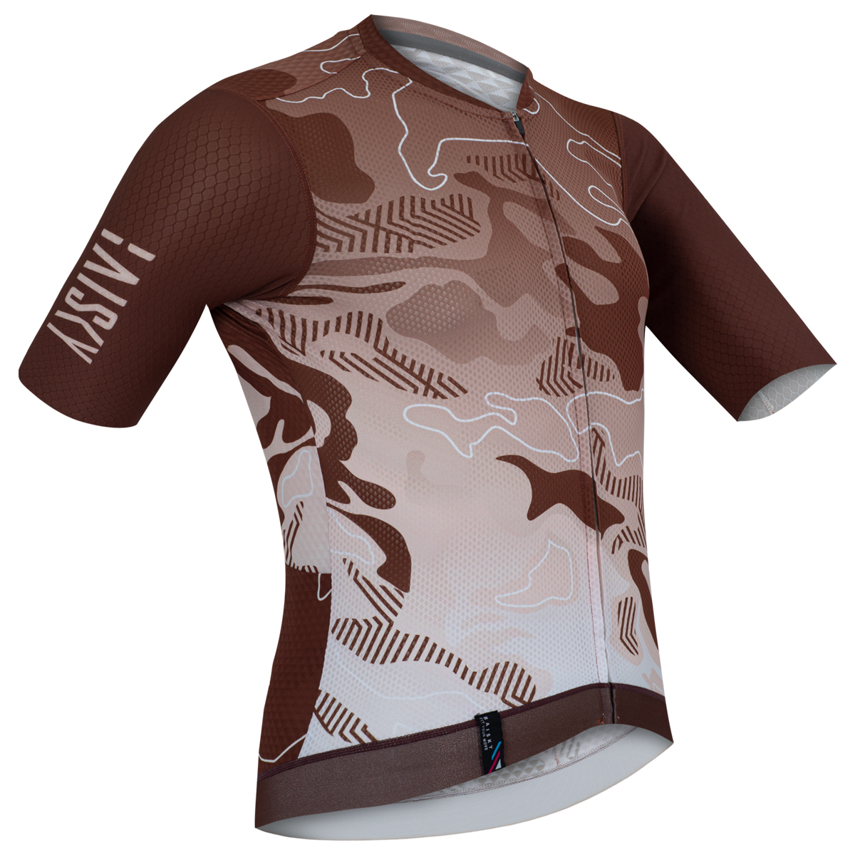 男款空力短車衣 地質 咖