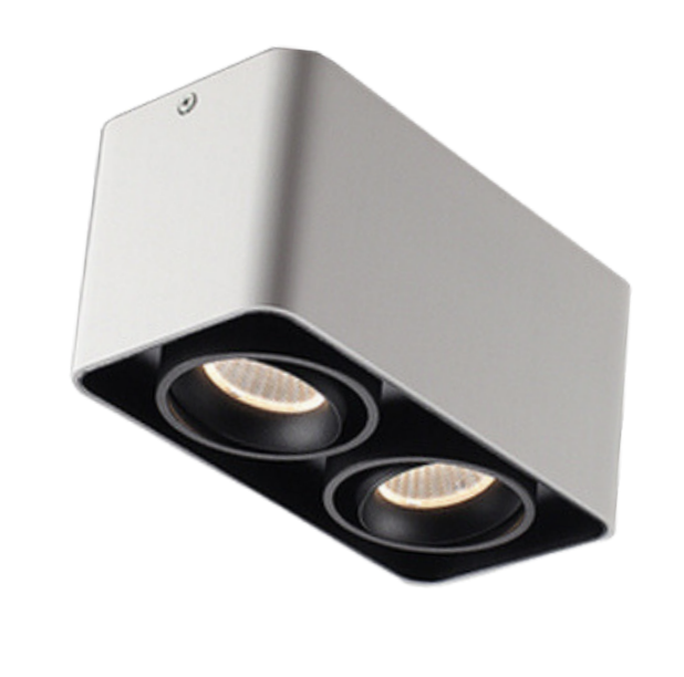 (熱賣款式) C1-lighting 圓邊孖頭GU10盒仔燈 (全白/全黑/外白內黑)