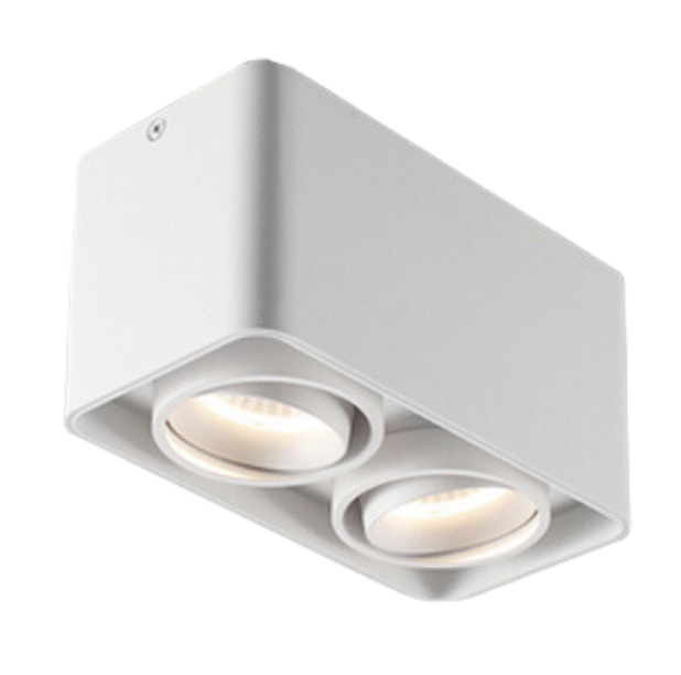 (熱賣款式) C1-lighting 圓邊孖頭GU10盒仔燈 (全白/全黑/外白內黑)