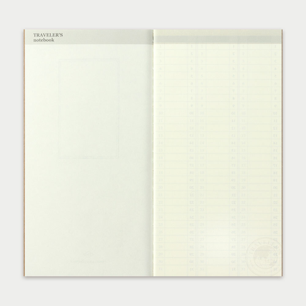 TRC Traveler’s notebook TN 標準 補充系列 018 直式週計畫