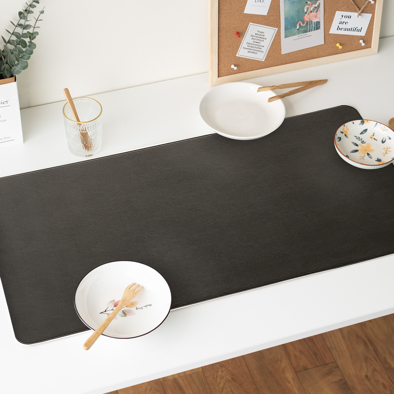 莫蘭墊【純色系】雙面用寫字皮革桌墊