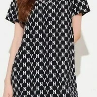 [S] MLB ALL OVER NY PRINT DRESS,BLACK, 3FOPM0123K0001-50BKS (SMLB230)