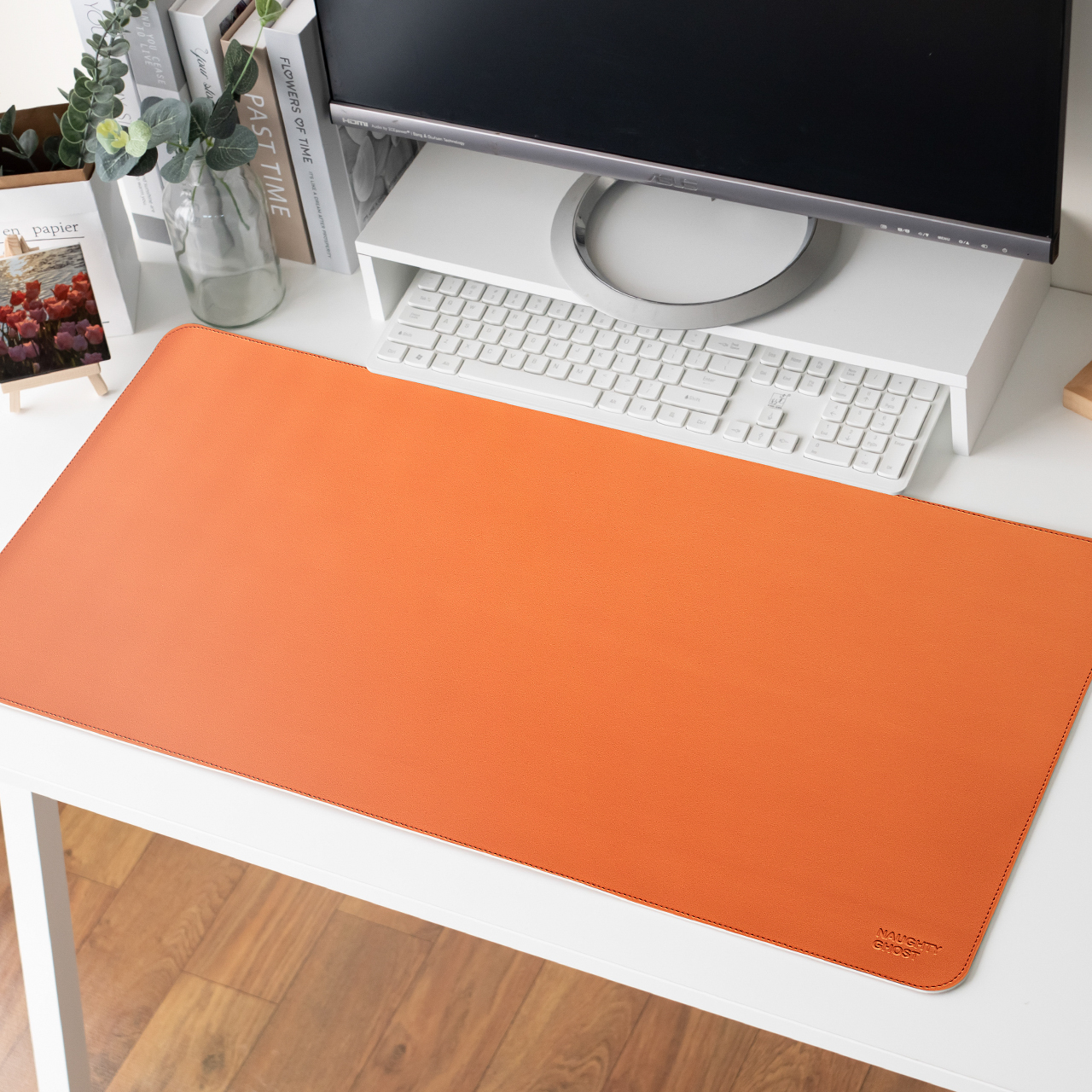 莫蘭墊【鮮橙橘】雙面用寫字皮革桌墊