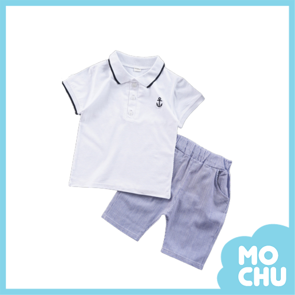 (120cm現貨)帥氣船錨翻領套裝