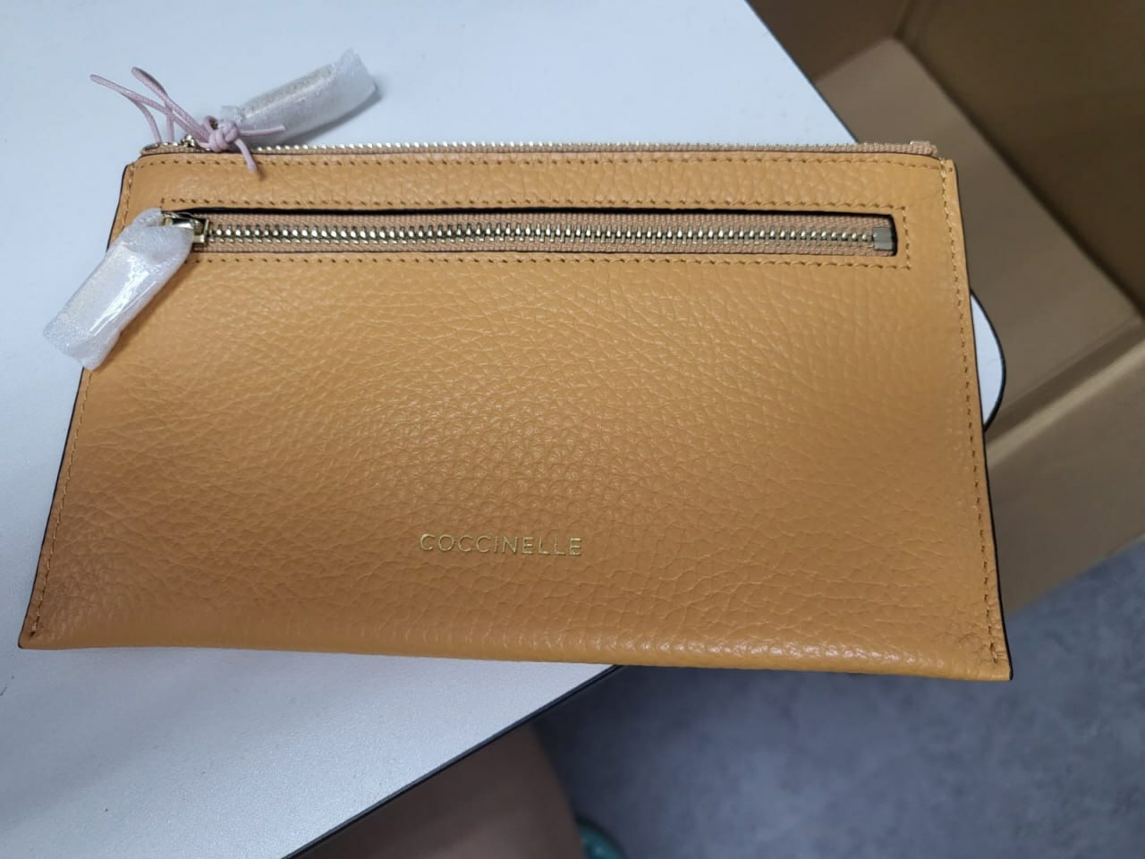 [S] COCCINELLE E593F19D880J05TU POCH GRAI LEAT,APRICOT, 8059978532244 (SCC60)