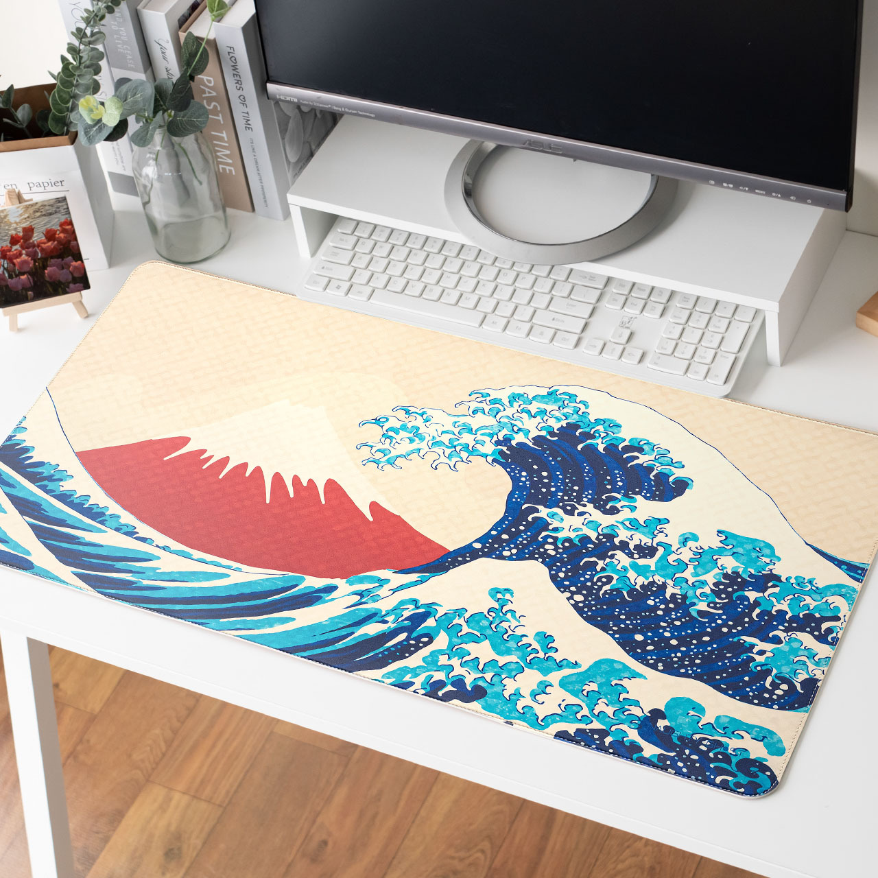 莫蘭墊【浮世繪】雙面用寫字皮革桌墊