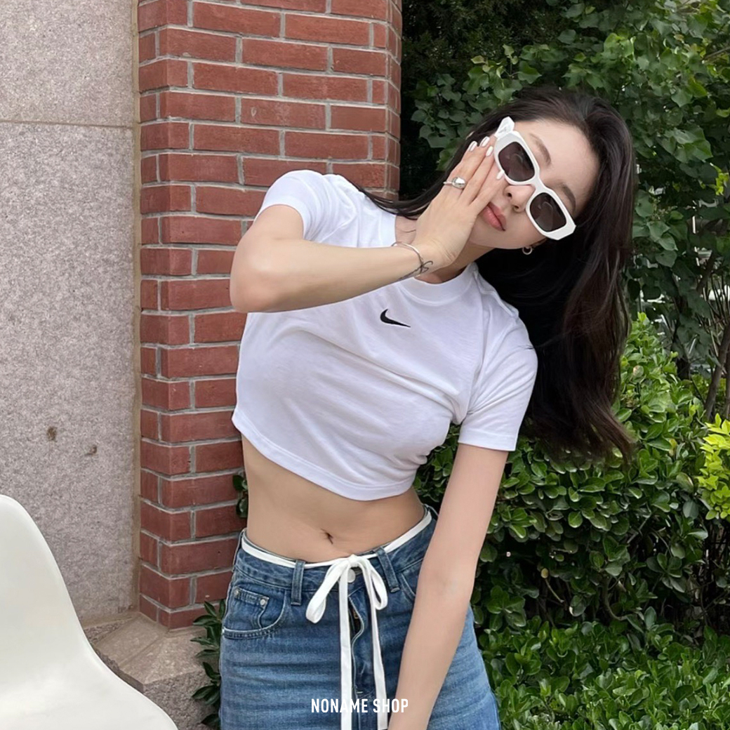 NIKE NSW ESSNTL 小勾 短版 短袖 四色 (女款)