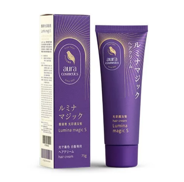 日本製【Aura】光彩護汝髮 銀離子感光 白髮補色護髮乳 75G Ⅲ