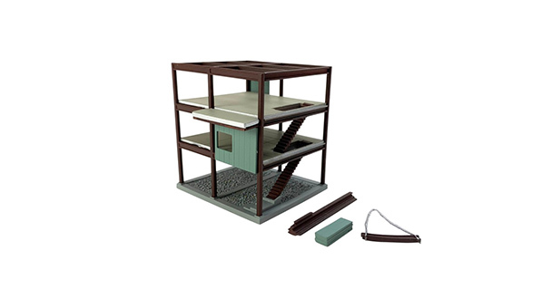 Tomytec 建物 072-3 N規 建築中的建物 B3