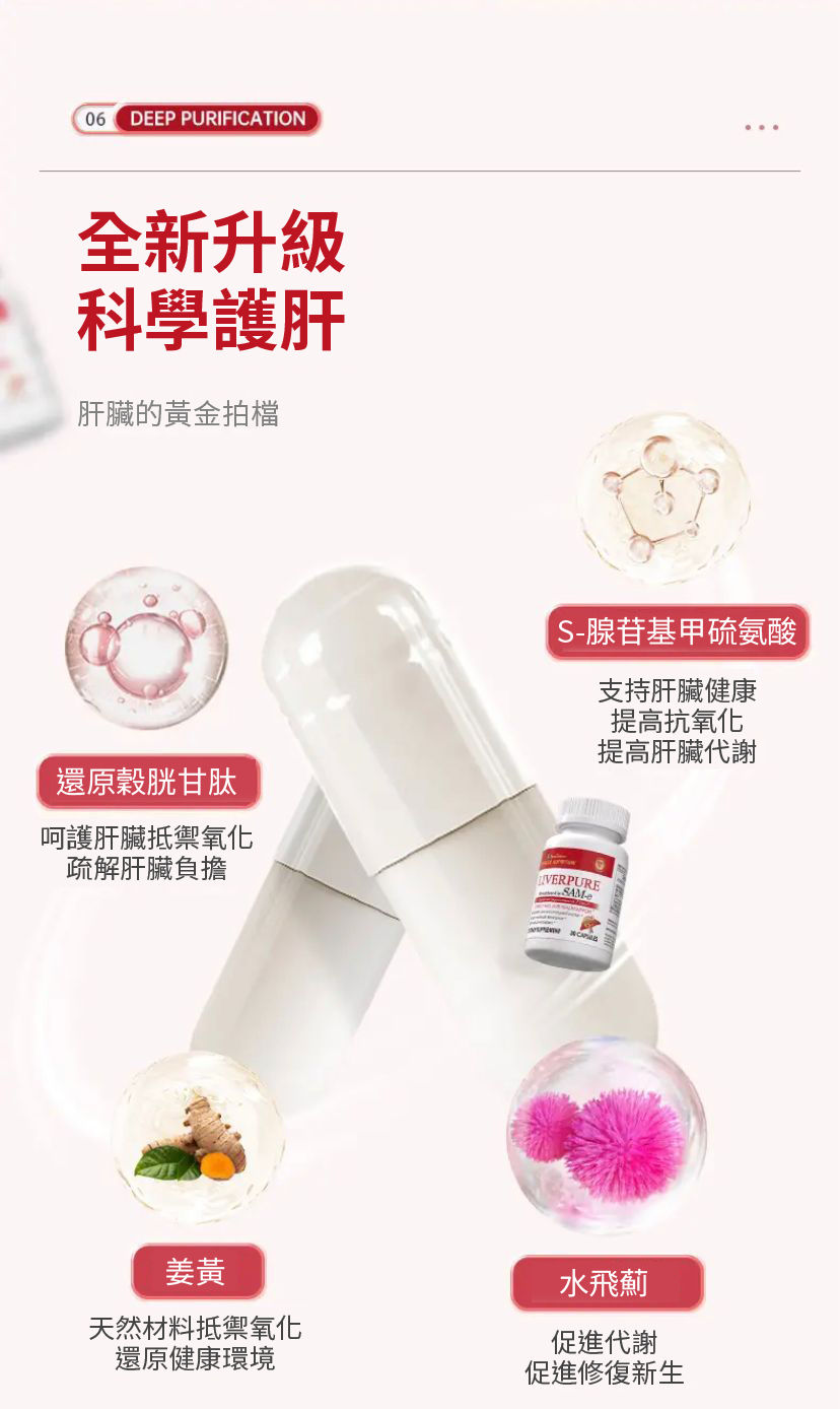 【 Spruce Nutrition 】四重配方 SAM-e 金裝護肝膠囊｜30 粒裝（美國原裝行貨）