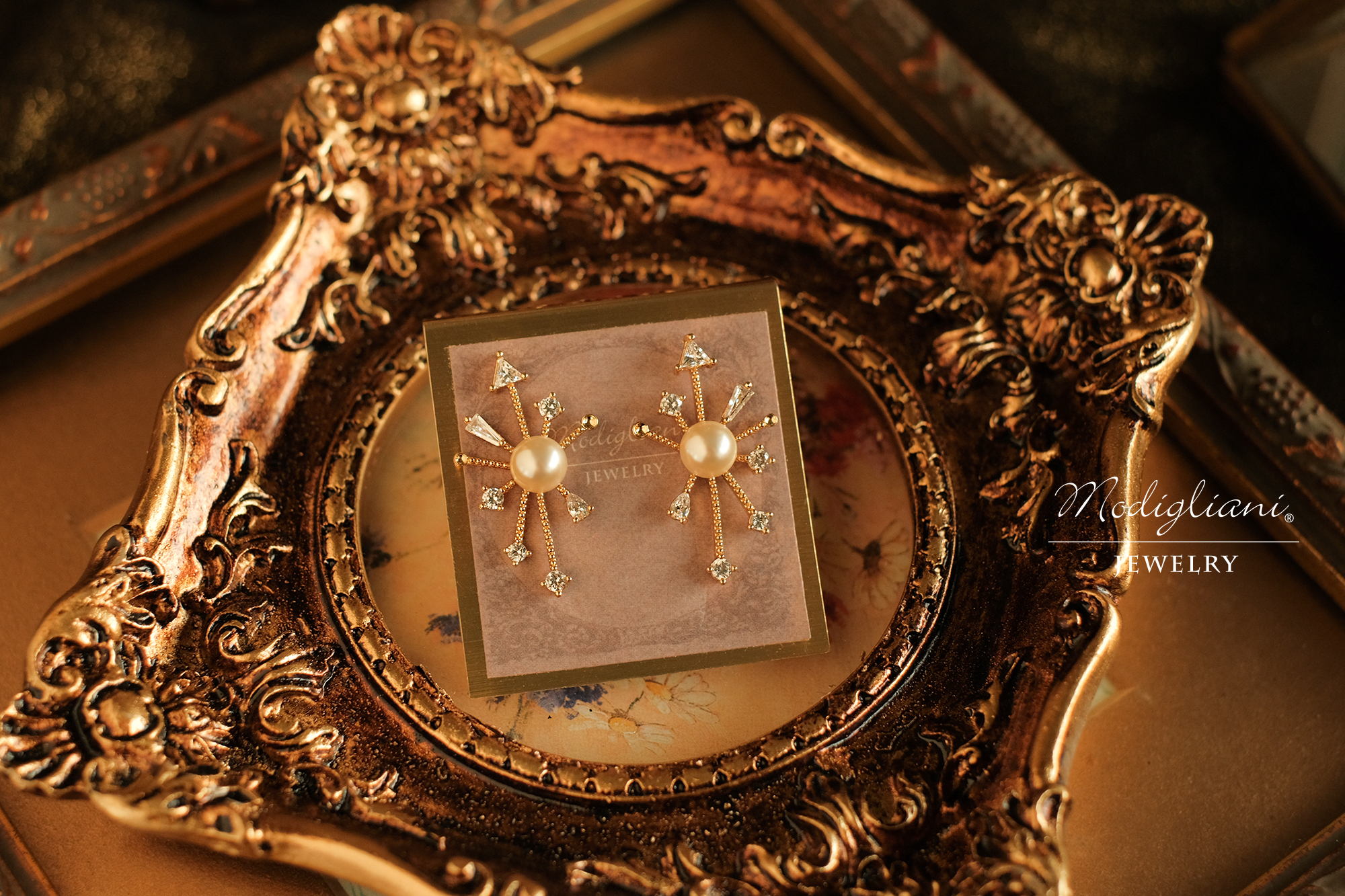 黃銅飾品,黃銅,施華洛世奇水晶珍珠,百搭,耳環,氣質,18K金,仙女,鋯石