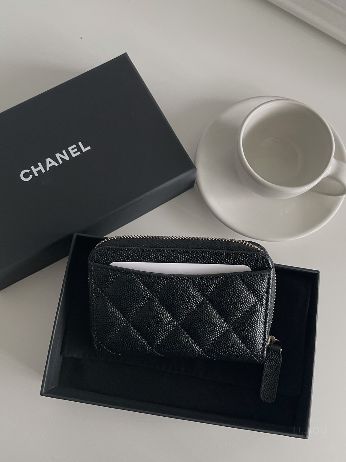 Chanel 愛心撲克 ㄇ字零錢包