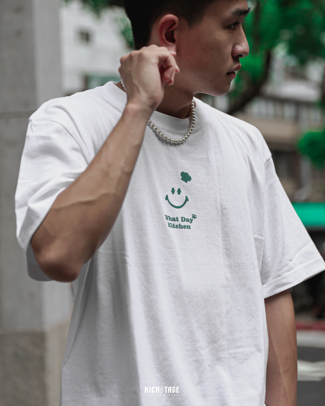 [門市現貨]  #KEEP x What Day Kitchen Tee 白色 花嘴廚房 聯名 早餐 Q版塗鴉 純棉 短T【KS164】