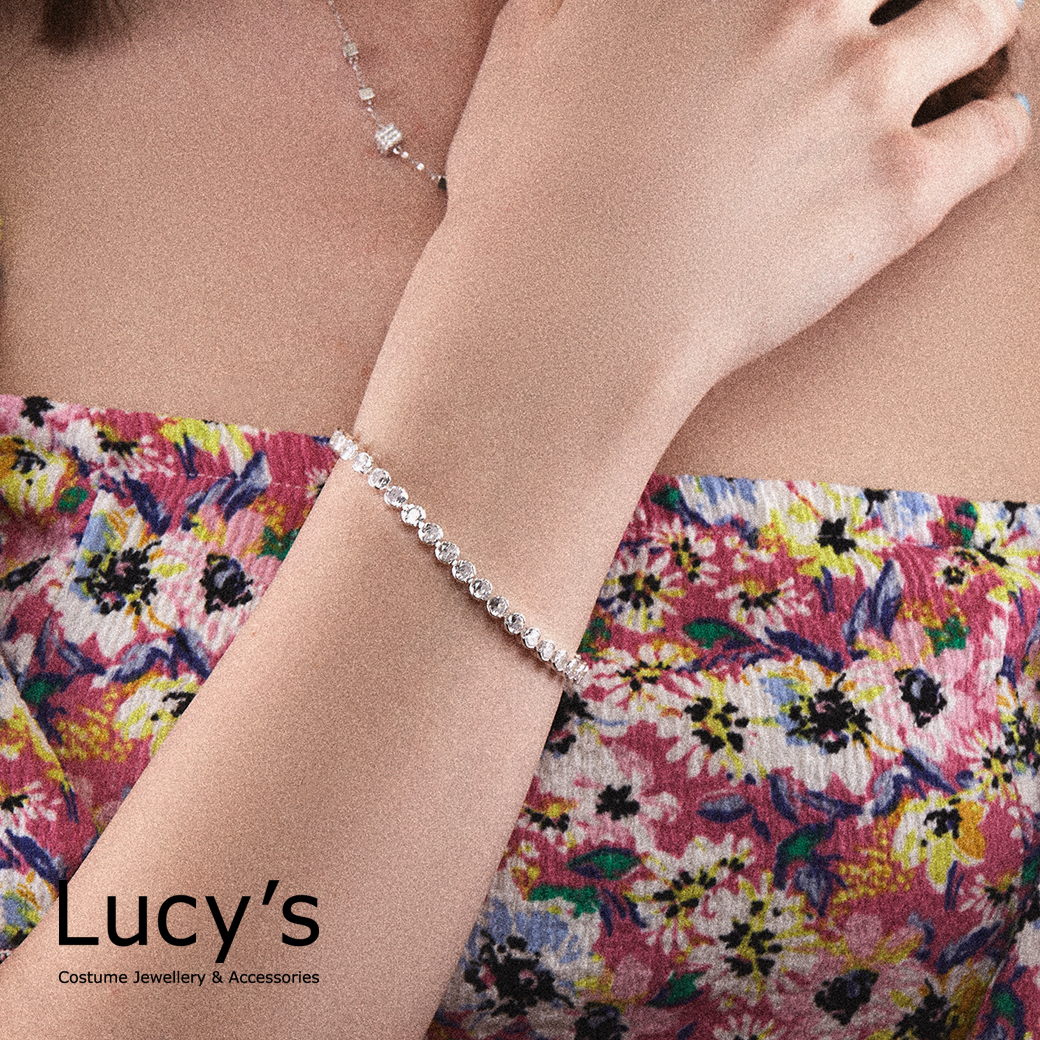 Lucys-925純銀小圓排鑽手鍊(105733)