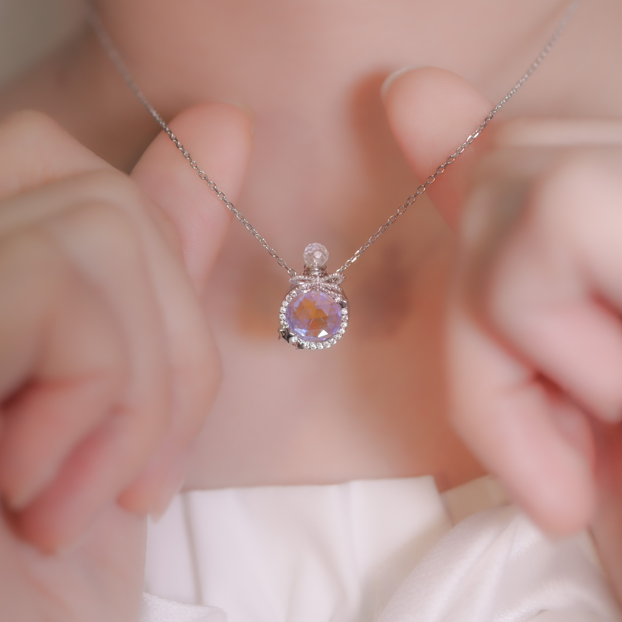 | 925純銀・ 琉璃 | 星願瓶項鍊 | NE0554 |