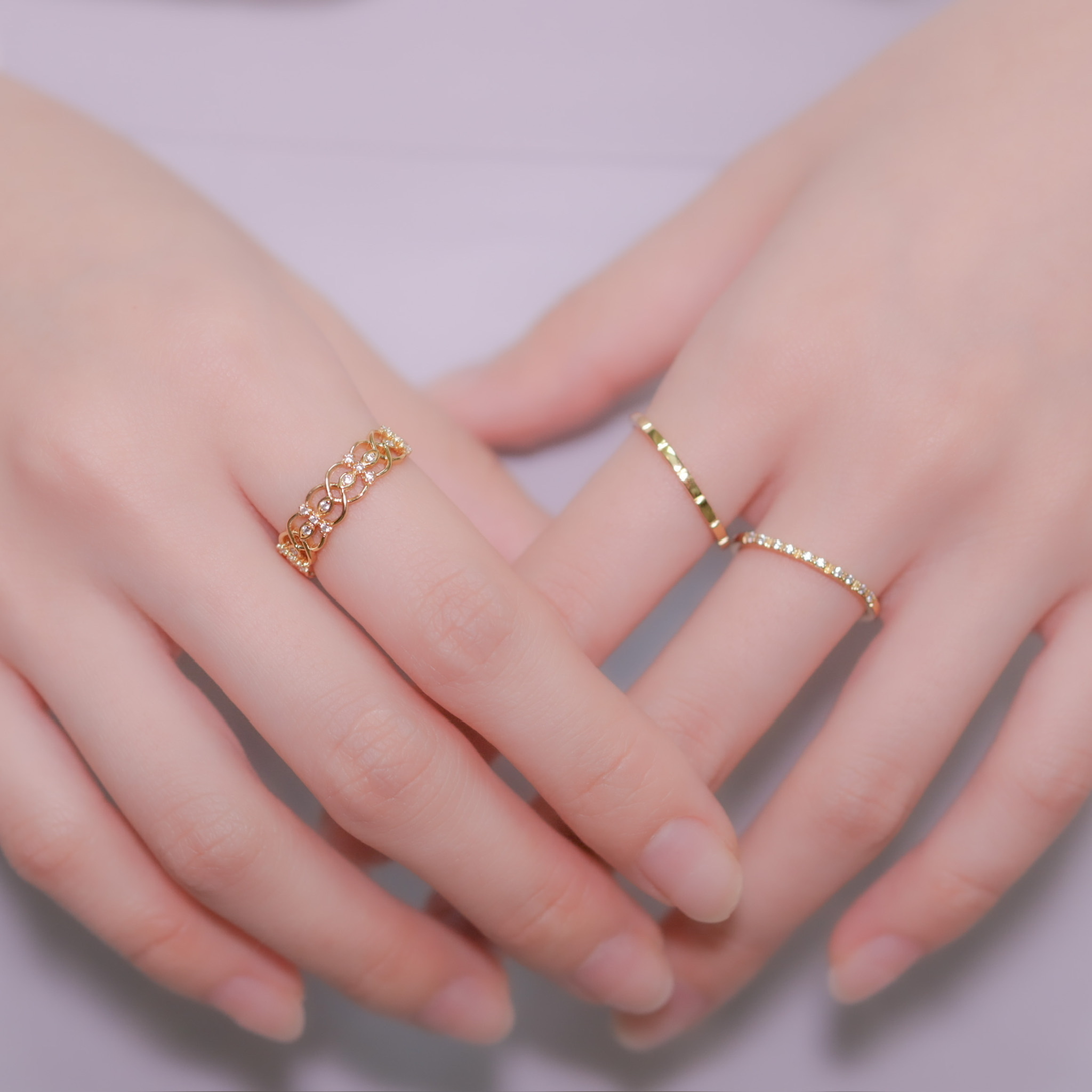 | 925 Silver・ 14k Gold | Ancient Knot Ring | RI0245 |