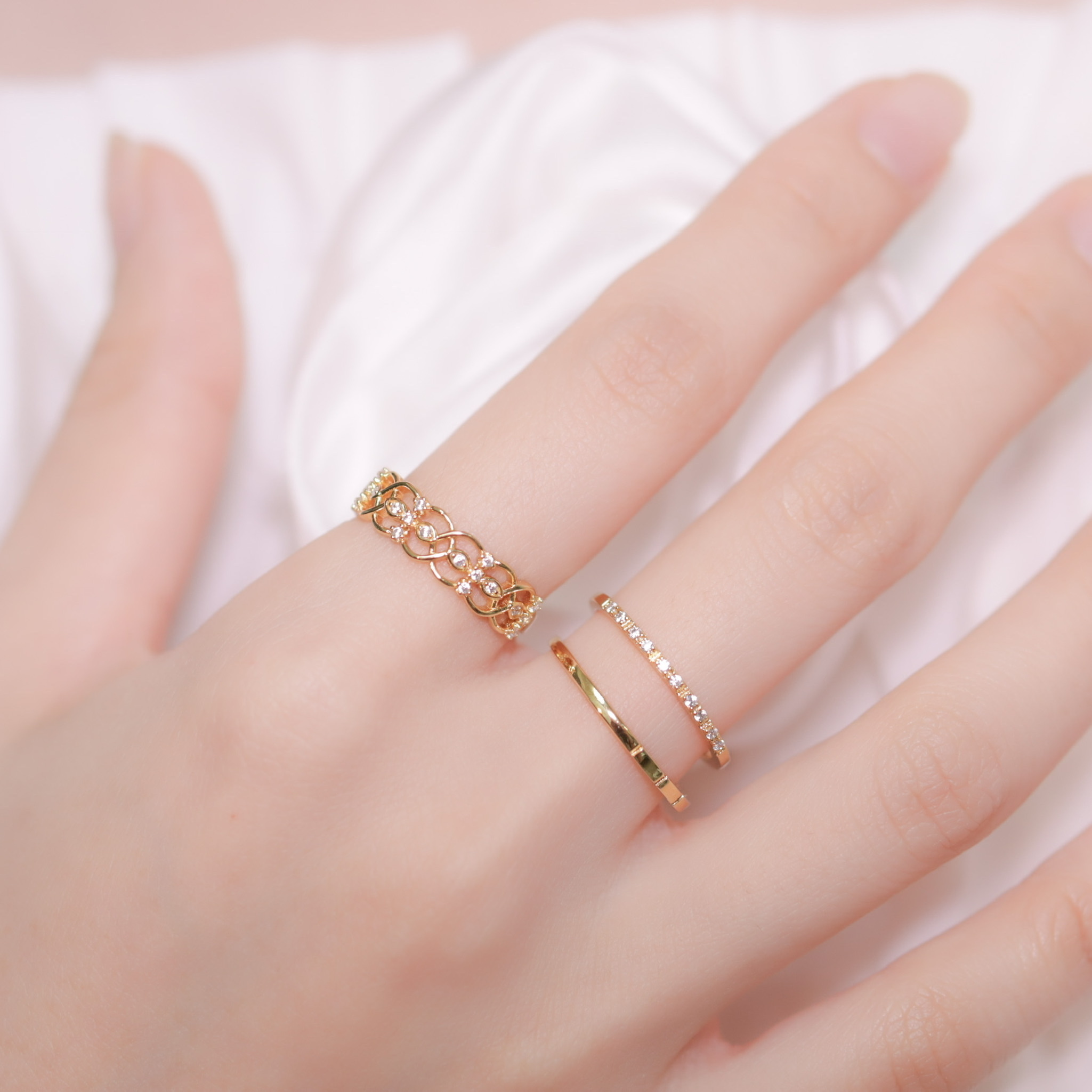 | 925 Silver・ 14k Gold | Ancient Knot Ring | RI0245 |