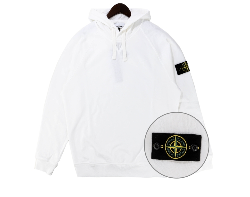 韓國代購 Stone Island 23SS 男 連帽上衣 帽T 簡約LOGO 白 JUN-
