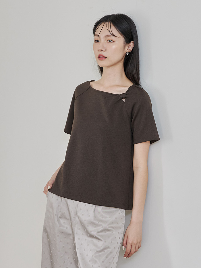 美結拉克蘭袖上衣-摩卡咖