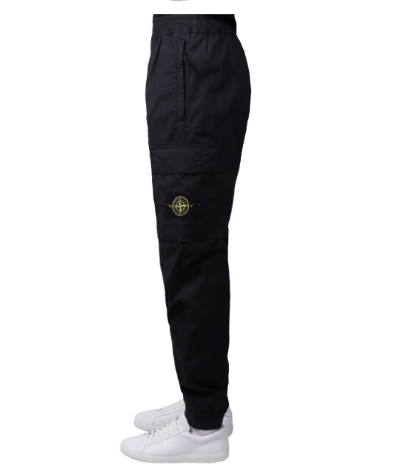 韓國代購 Stone Island 23SS 男 縮口棉褲 休閒長褲 黑 JUN-