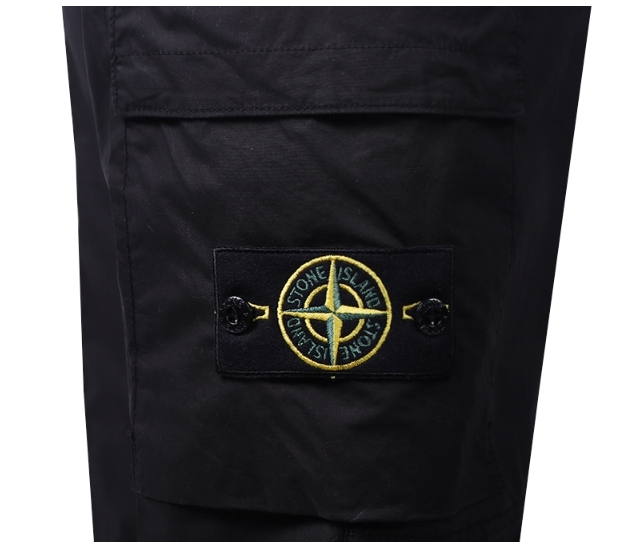 韓國代購 Stone Island 23SS 男 縮口棉褲 休閒長褲 黑 JUN-