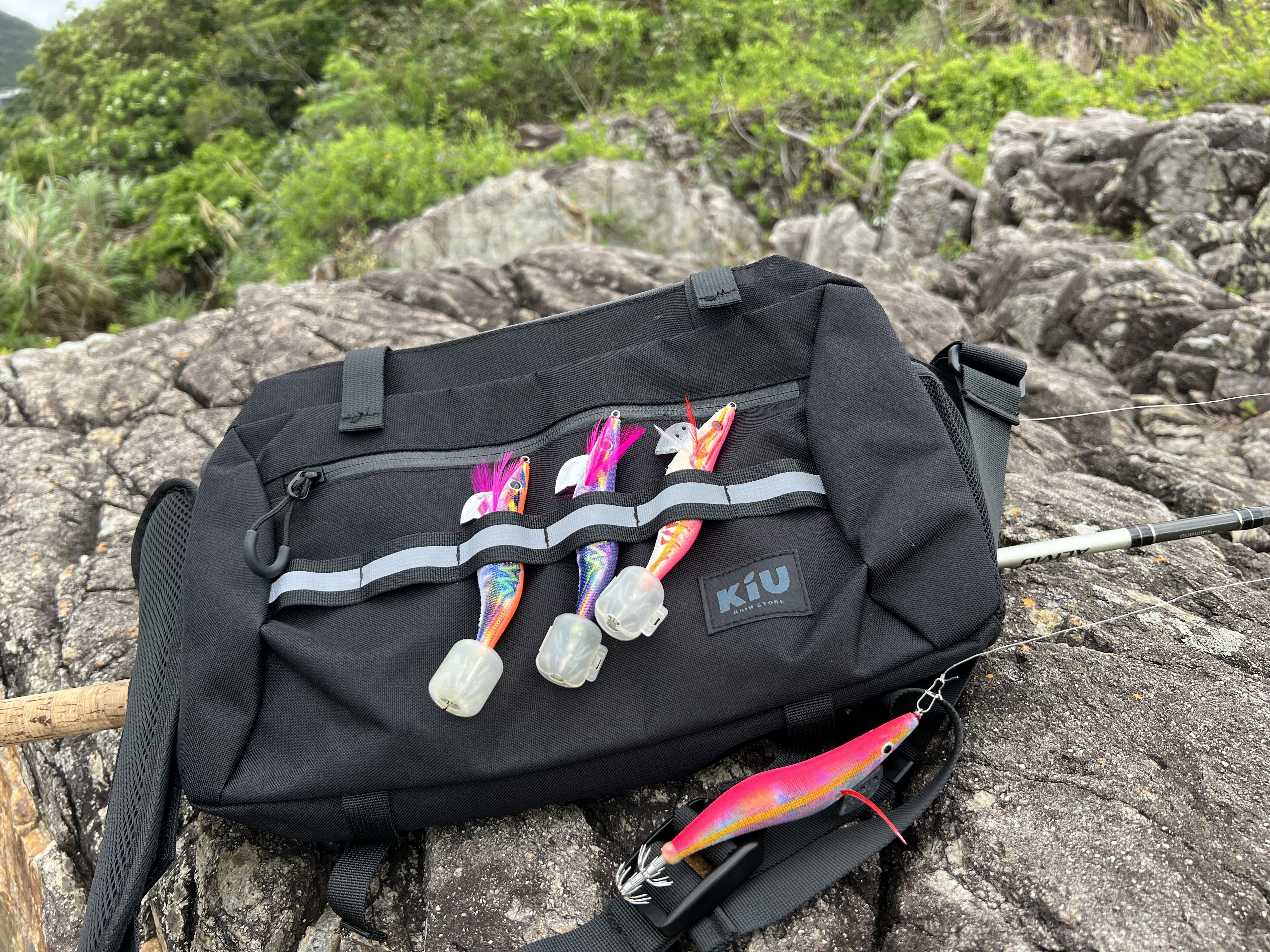 順豐免運|Kiu - 600D 多功能防水釣魚包/斜肩包/斜孭袋/斜揹包 (黑色)【K302-900-R】