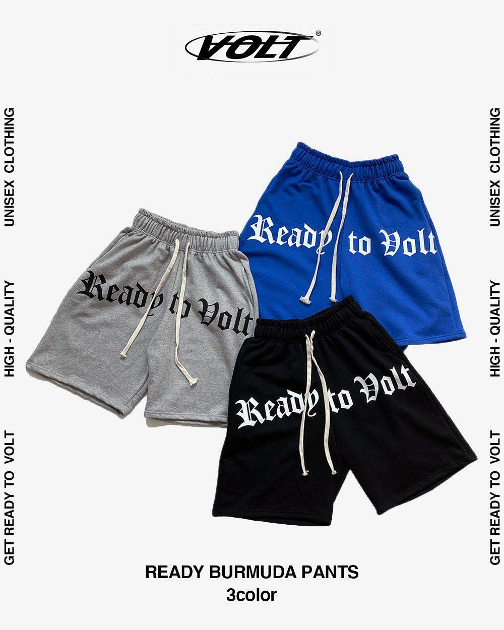 棉質英文字短褲 VOLT-006P