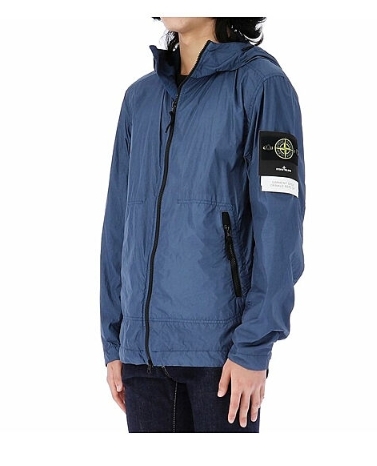 韓國代購 Stone Island 男 休閒外套 拉鍊外套 風衣 藍 JUN-
