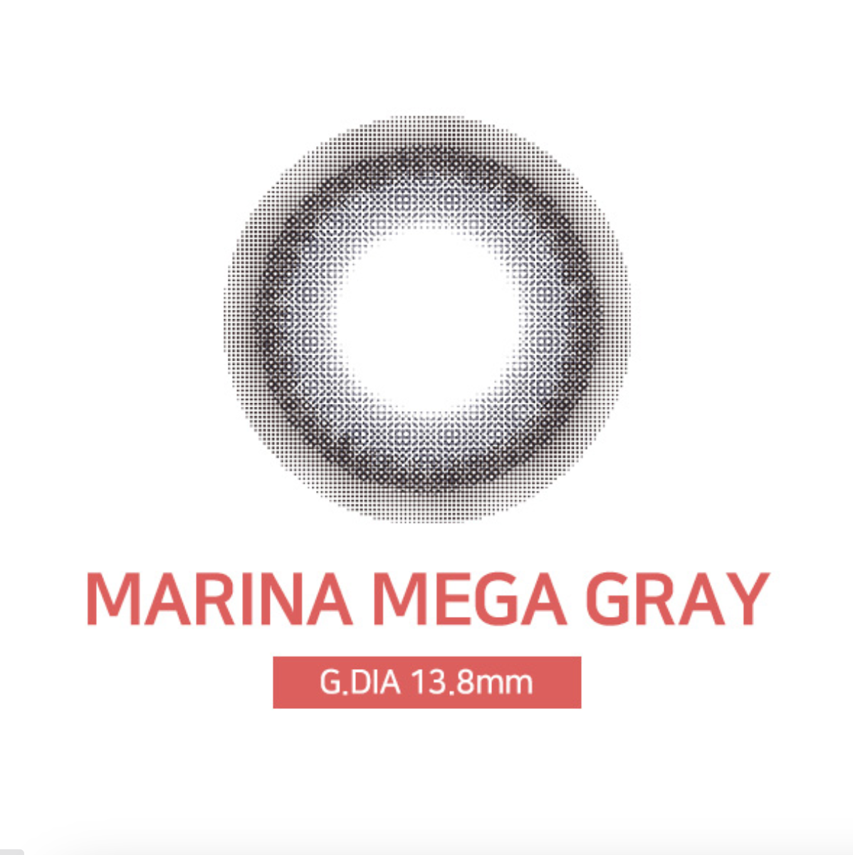 [月拋特薄][防UV] LENSSIS 1 Month MARINA MEGA Gray 月拋彩妝隱形眼鏡｜每盒2片