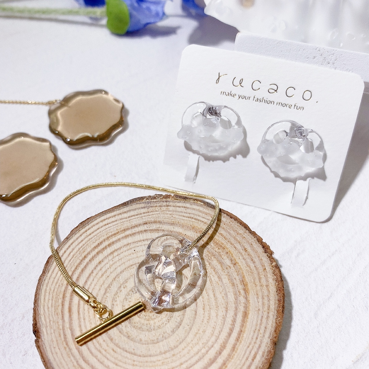 [手作家] 椒鹽脆餅耳環+手鏈套裝