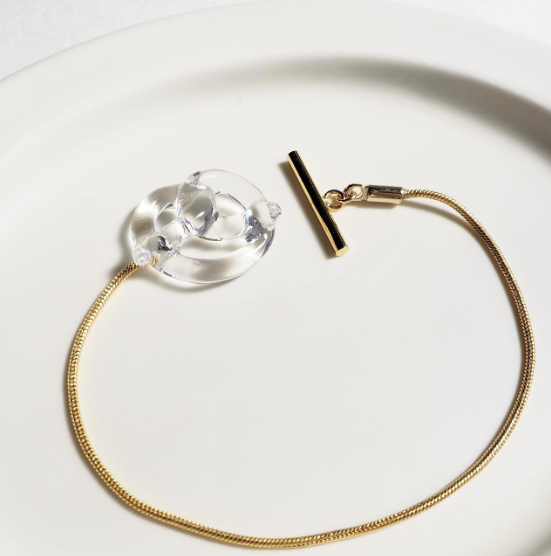 [手作家] 椒鹽脆餅耳環+手鏈套裝