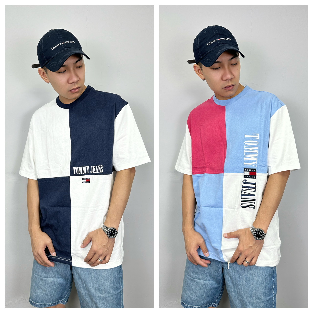 Tommy Jeans 拼接撞色 Oversize 短袖上衣 短T