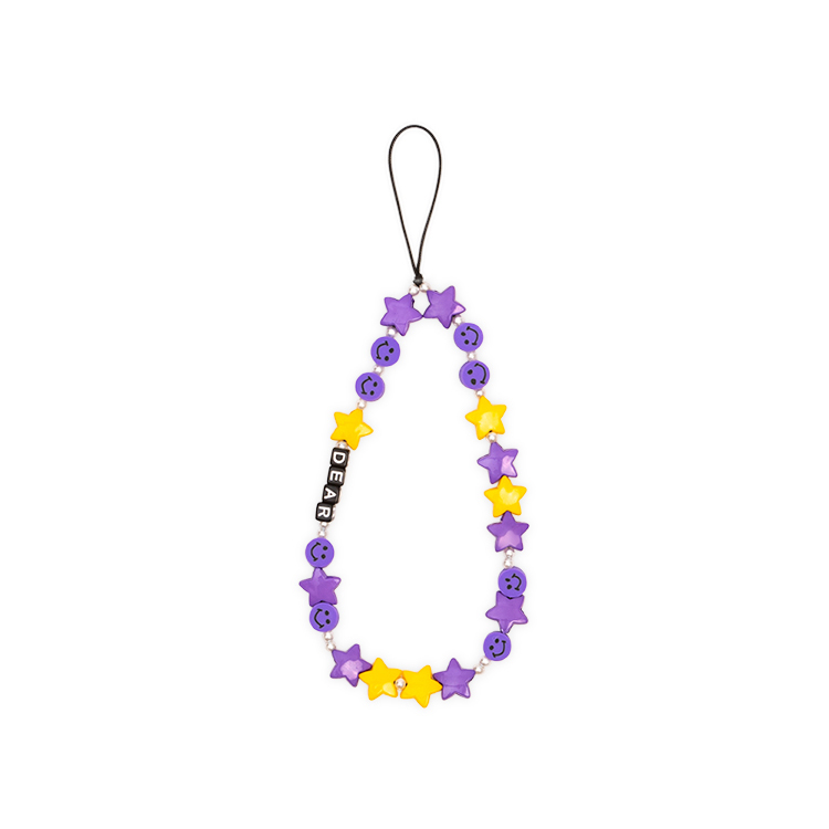 微笑系列 - 紫色 手機串珠吊飾