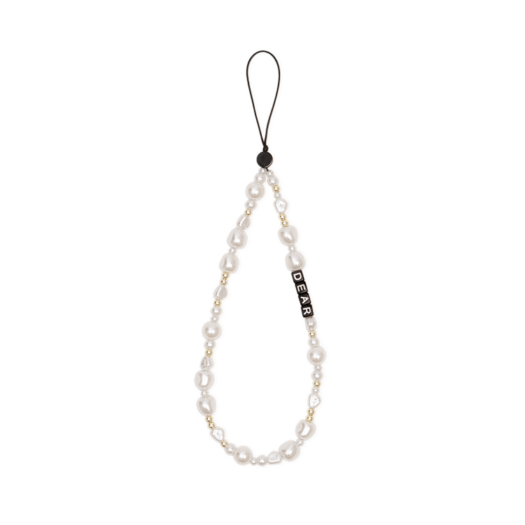浪漫白珍珠 手機串珠吊飾